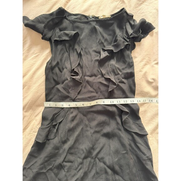 For Love & Lemons Womens S Black Cap Ruffle Mockingbird Shift Dress Babydoll - Picture 8 of 9